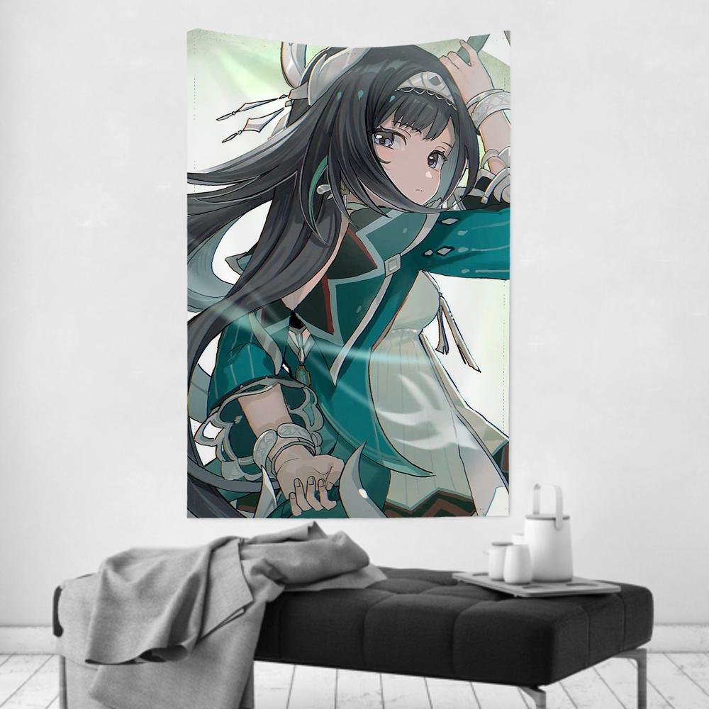 Lan Yan Genshin Impact Tapestry Room Decor Wall Cloth Party Hanging Background Room Decor Baby Room