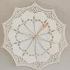 Exquisite Umbrella Multi-use Cotton Lace Flower Pattern Visual Effect Sunshade for Photography
