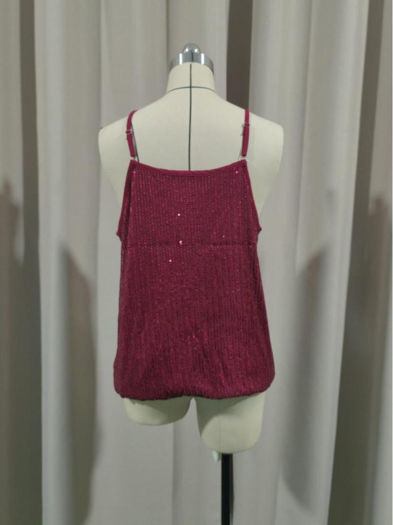 2024 Cross-border Fashion: Women's Sequin Camisole Vest for Banquet & Annual Meetings