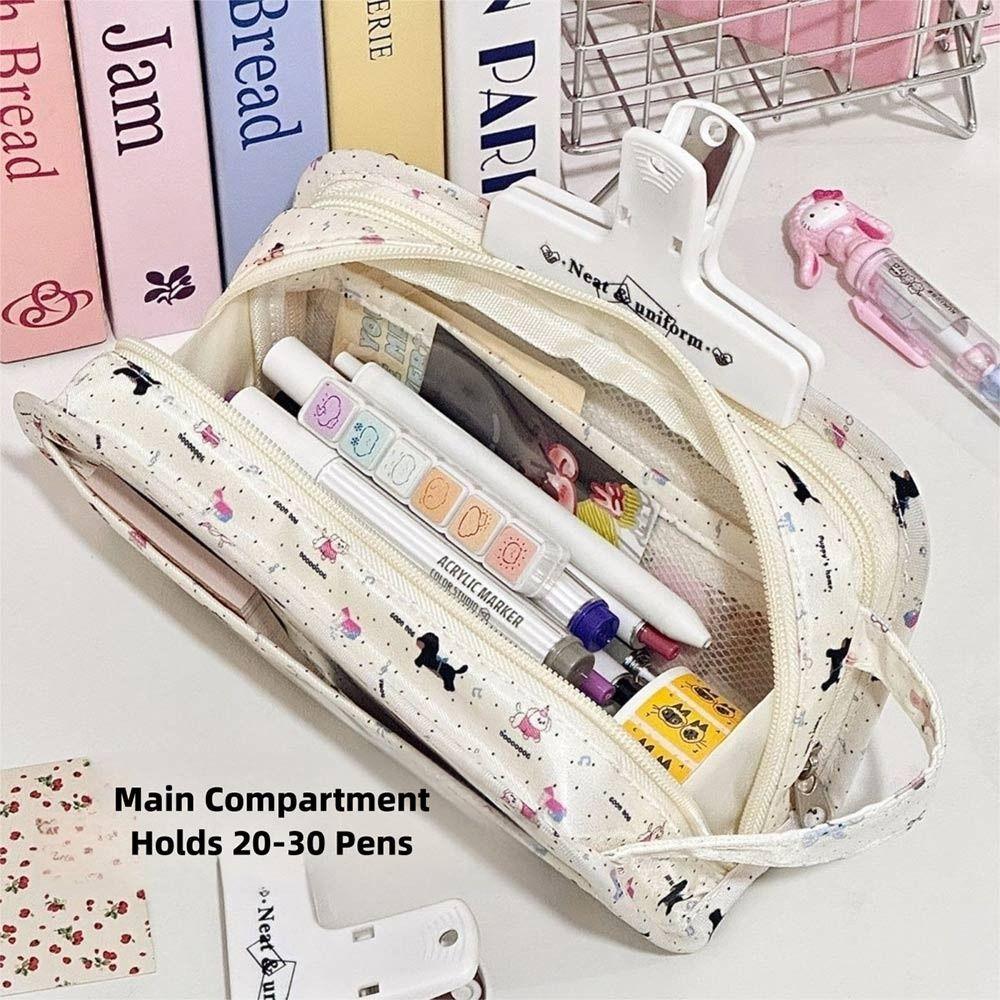 New Dachshund Pen Bag Large Capacity Multilayer Pencil Case Multifunctional Stationery Storing Bag School Office