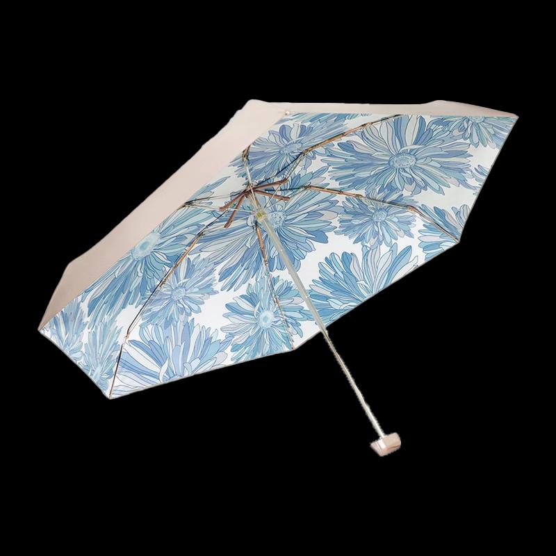 Portable Aluminum Alloy 3-Fold UV Sun & Rain Umbrella