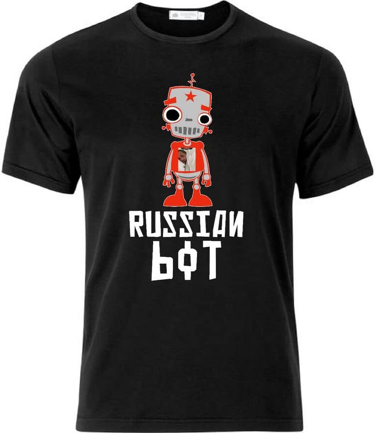 Russian Bot and Proud Anti MSM T Shirt Black 3XL чёрный