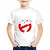 Summer Cartoon Children 100% Cotton T-shirt Fun Ghostbusters Games Print Short Sleeve Kids Tee Cute Baby Tops for Boys And Girls
