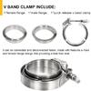 TIROL 2.5 V Band Clamp Quick Release 2.5 Inch Exhaust Clamp with Exhaust Flange Male Female Stainless Steel for Turbo Downpipes