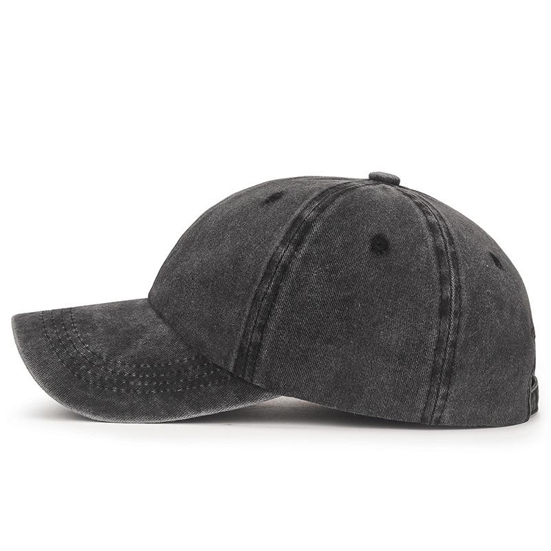 Washable and Aged Glossy Cap for Men, Multi-color Soft-top Coated Fabric Sunshade Baseball Cap