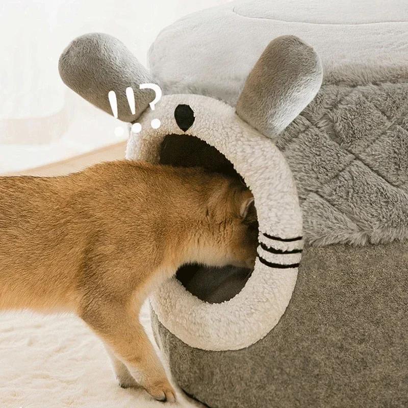 Cat Bed House Soft Plush Kennel Puppy Cushion Small Dogs Cats Nest Winter Warm Sleeping Pet Dog Bed Pet Mat Supplies Cat House