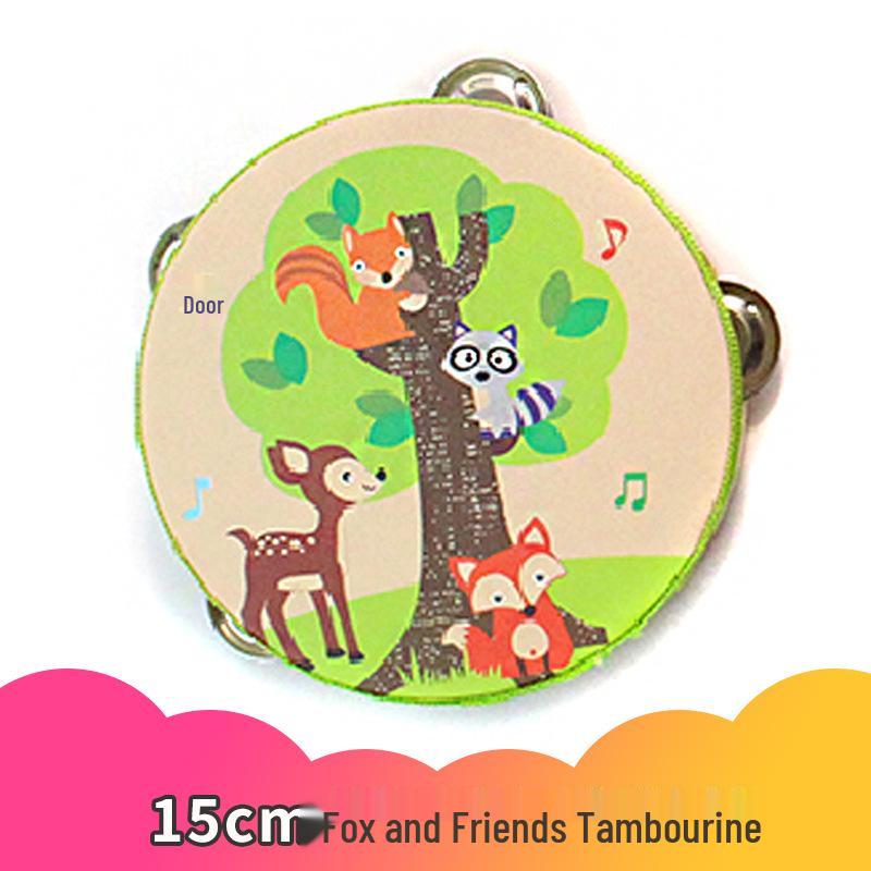 Wooden Tambourine for Early Childhood Music and Dance