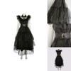 Addams Family Wednesday Costume Anime Ball Women Uniform Outfit Dress Suit