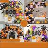 Halloween Bat Decoration Balloon Garland Arch Kit 3D Spider Bat Foil Black Orange Ballon Latex Confetti Globos Party Supplies