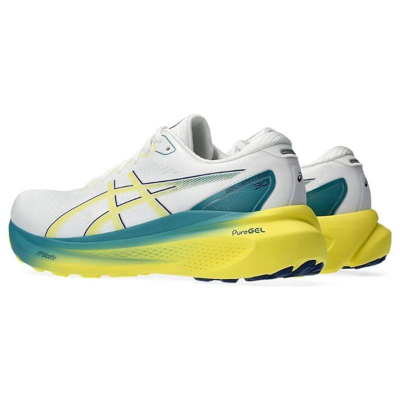 Asics Gel-Kayano 30 Men Running Shoes White Yellow 1011B548-101