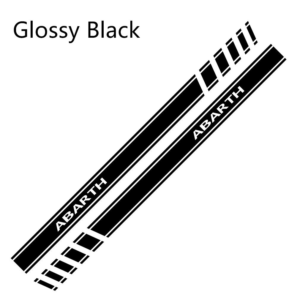 2pcs Car Side Stripe Stickers For FIAT 500 Abarth Accessories Tuning Auto Vinyl Film Racing Sports Graphics Styling Decals