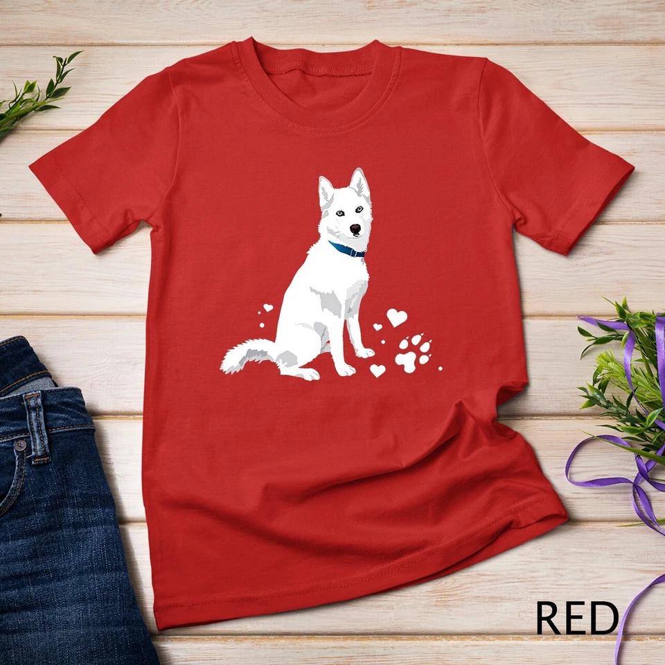 cute white Siberian Husky - sweet white Snow dog T-Shirt Unisex T-shirt 7 XL