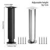 25-26cm Adjustable Telescopic Cabinet Leg Furniture Suport Feet Metal Round Support Foot Kitchen Cabinet Legs Hardware