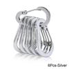 6 Pieces 12 Pieces Outside Camping Multi-tool Carabiner Steel Small Carabiner Clip Fishing Accessories High Quality Practical Daily Use