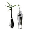 Zen Transparent Glass Vase for Hydroponic Plants and Small Mouth Flower Arrangements