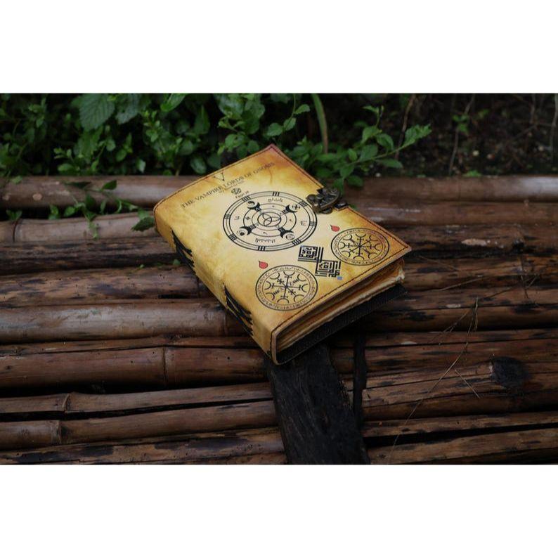 Handmade Leather Triquetra Valhalla viking Vegvisir Journal For Traveling Sketchbook Blank notebook For men women birthday