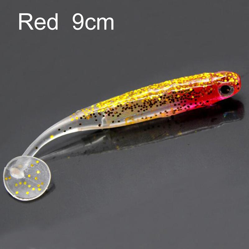 Angeln Weicher Köder T Schwanz Künstliche Pailletten Schaukel Silikon Spinner Karpfen Bass Köder