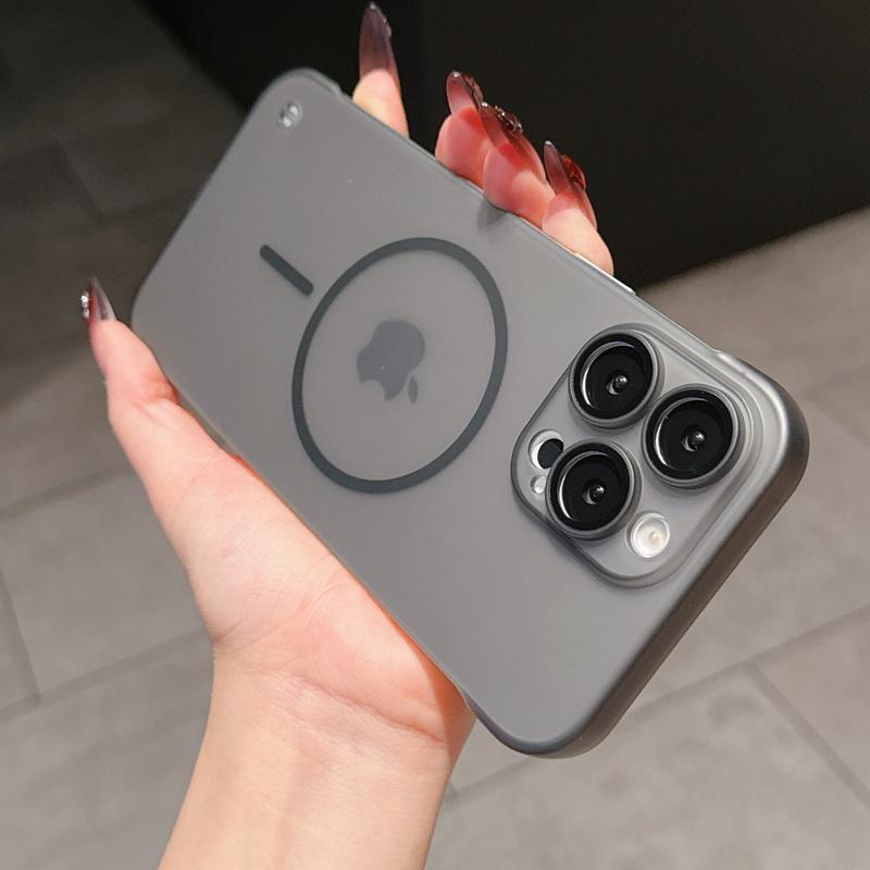 Husă Transparentă Mată Fără Ramă pentru Magsafe Pentru iPhone 16 Pro 15 Pro Max 14 13 12 11 Subțire PC Dur Rezistentă la Șocuri Încărcare Wireless Husă Magnetică pentru Telefon