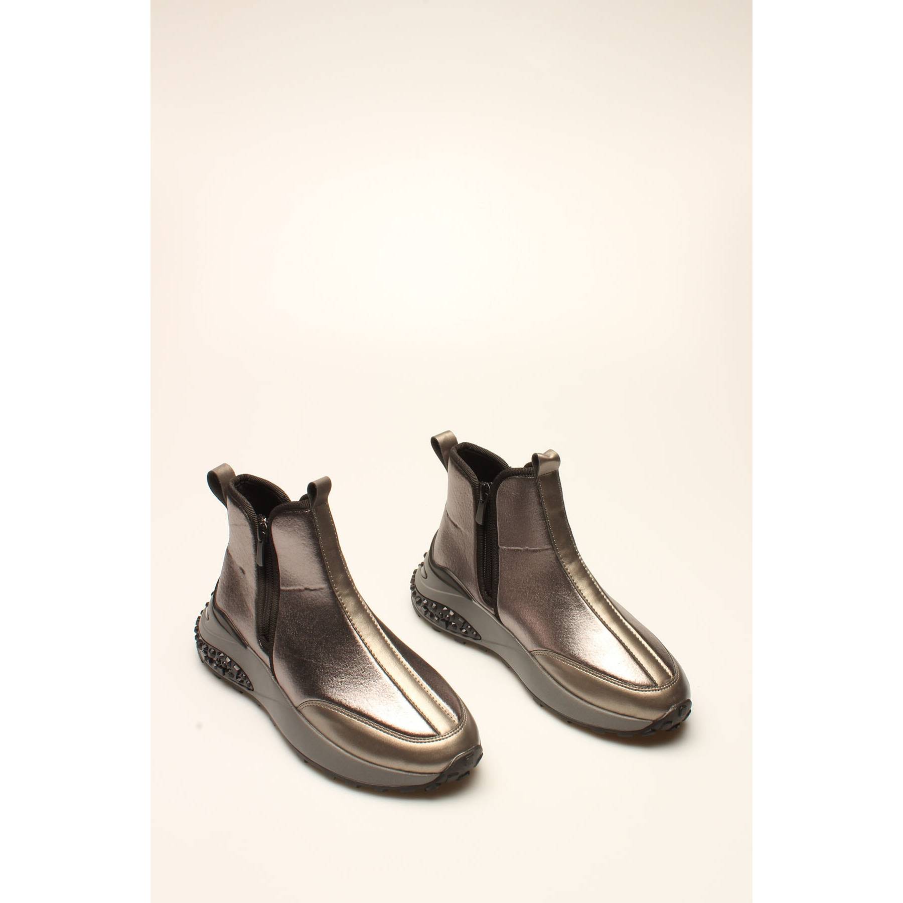 

Женские стильные ретро платиновые блестящие сапоги 37 платиновый