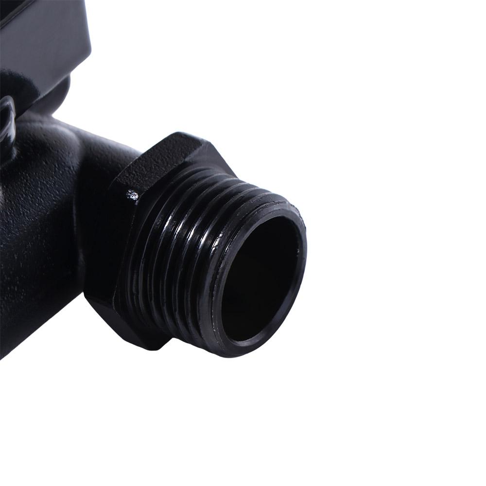 1/2 Inch Inlet Garden Faucet Black Paint Bibcock Rust-Proof Double Outlet Faucet  Outdoor Garden