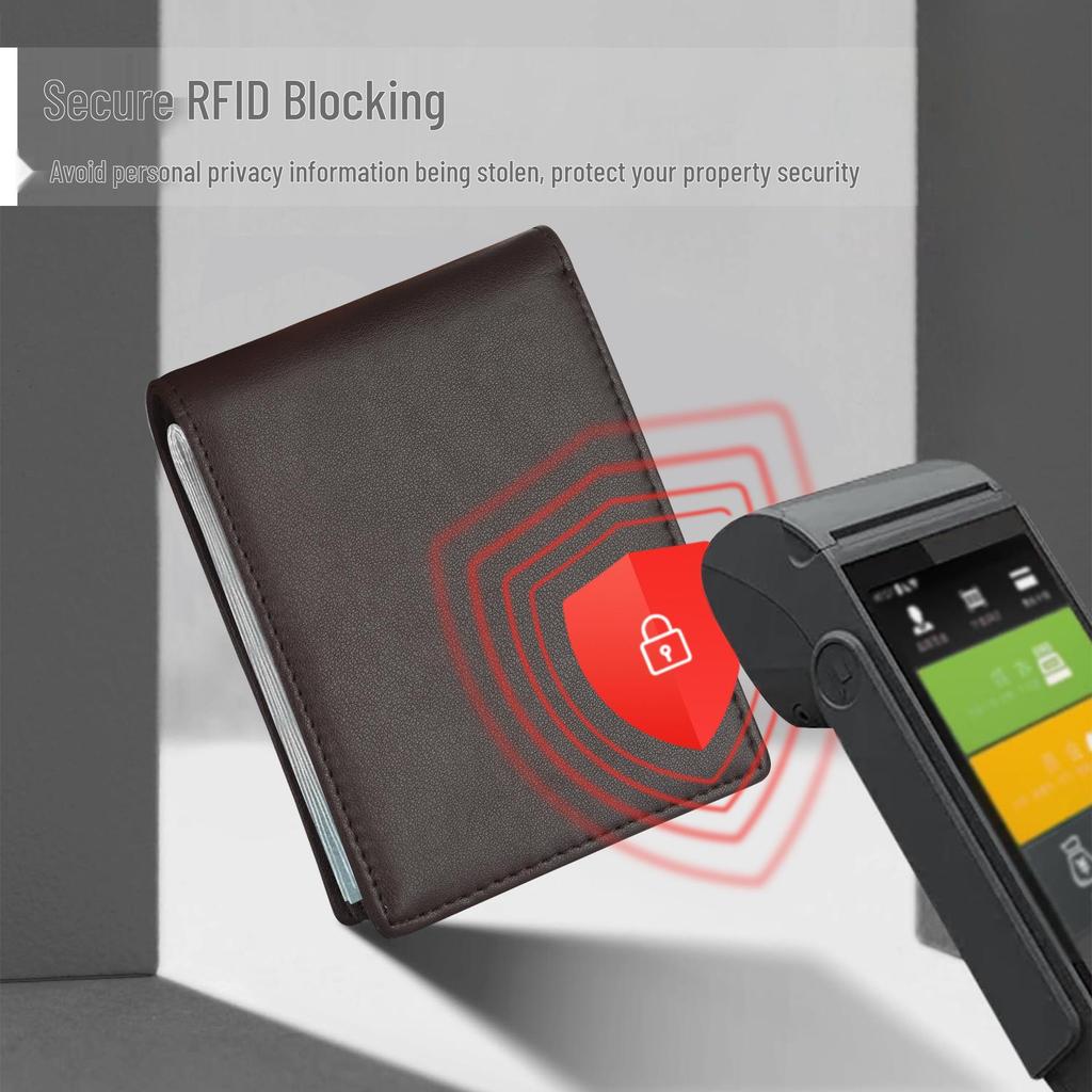 Men's Carbon Fiber Texture Bifold Wallet with Multi-Card Slots