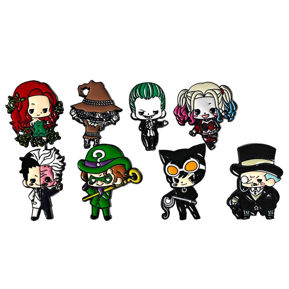 Personalized Harley Quinn Clown Girl Cartoon Alloy Brooch Pin