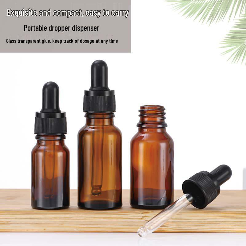 Brown Glass Dropper Bottle for Essential Oils - Multiple Sizes Available
