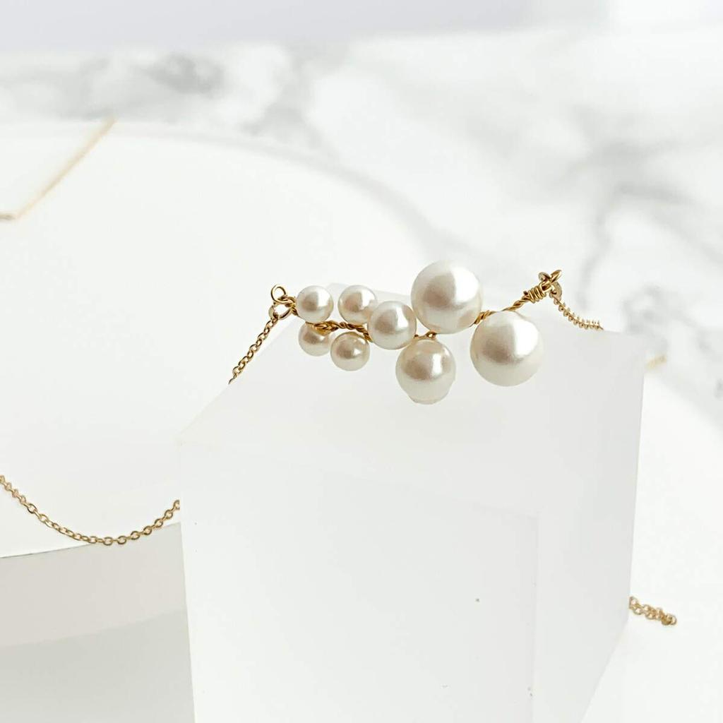 [NAOTJEWELRY] [Naot Jewelry] Women's Pearl Necklace [Gift Box Included] White Gold Wire Pearl Necklace