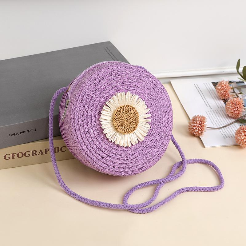 Rustic Raffia Straw Bag Woven Phone Bag Crossbody Female,Beach Straw Small Bag Holiday Style