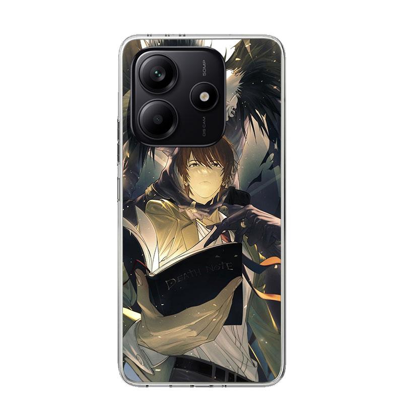 N-Note D-Death Yagami Light Handyhülle Für Xiaomi Redmi Note 13 14 15 Pro Plus 12S 12 14S 11S 11E 10 10S 11 11T 5G 4G Hülle Coqu