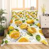 Lemon Duvet Cover Girls Boys Kids Botanical Lemon Pattern Comforter Cover Tropical Fruit Room Decorative Bedding Set With Zipper