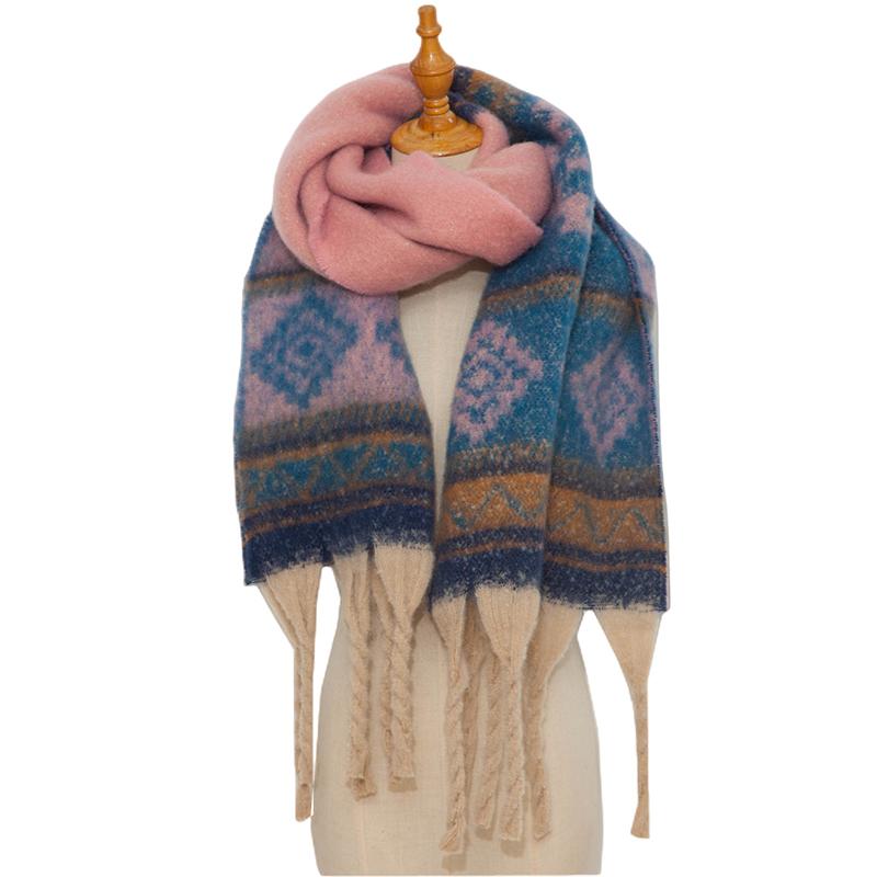New Imitation Cashmere Women Scarf Winter Preppy Style Tassel Pashmina Mujer Female Foulard Bufanda Long Thick Wrap Shawl