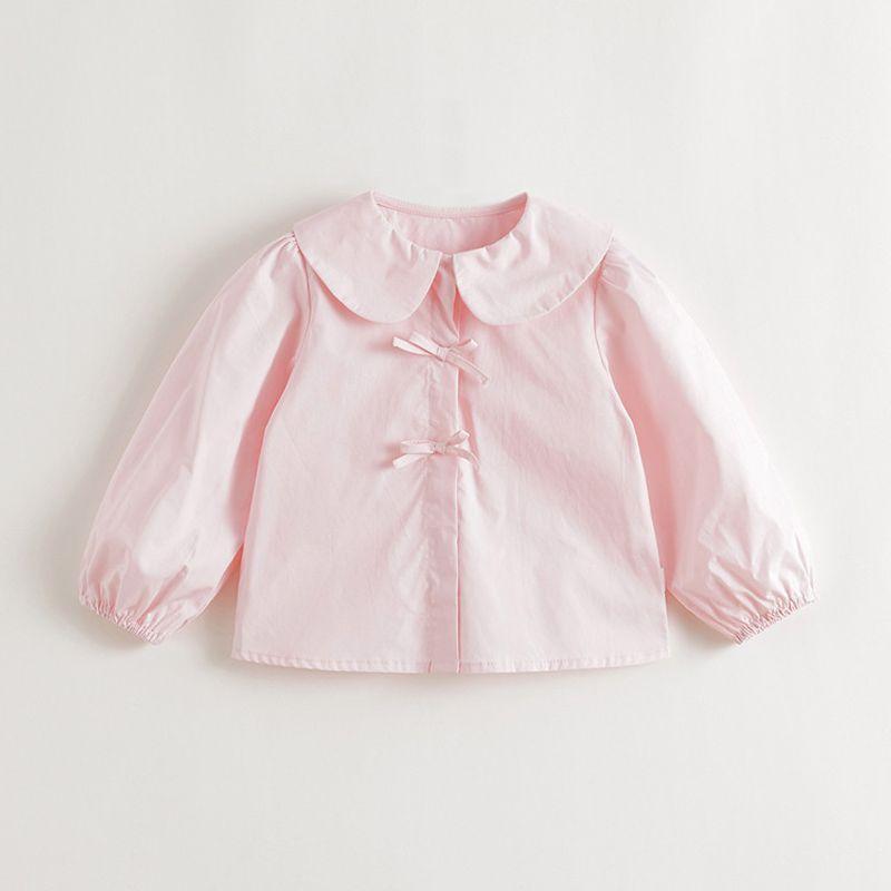 Mark Jenny Girls' Cute Bow Doll Collar Shirt Baby Shirt 2026 Spring New Style 551658