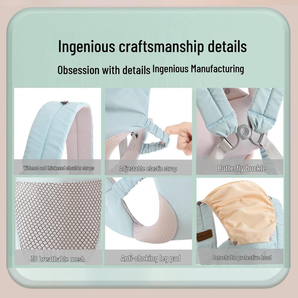 Baby-bærer: Premium midjepall og frontvendt bæresele for nyfødte og småbarn