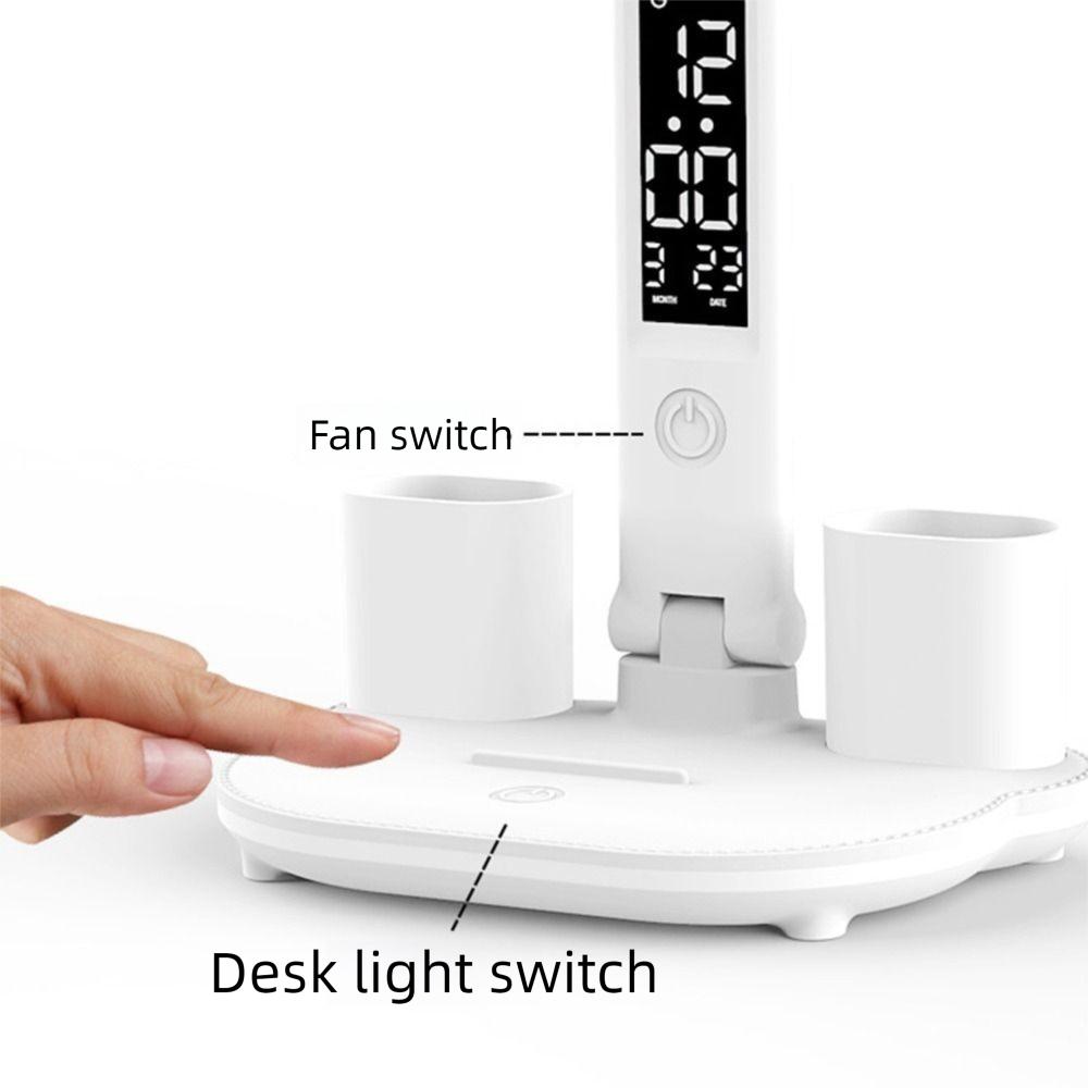 3 Colors Penholder Desk Lamp 4 Heads Tabletop Reading Lamp Convenient Led Bedside Lamp  Learning