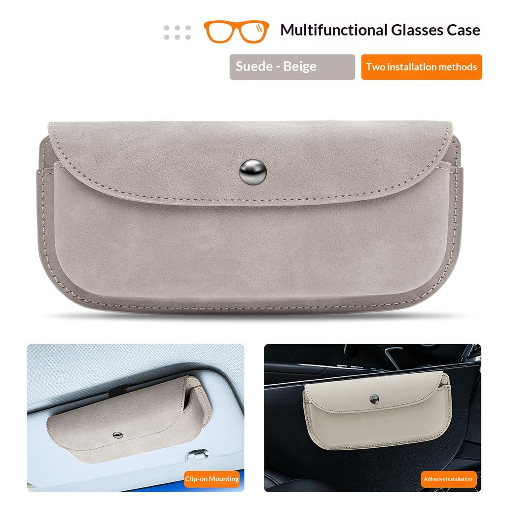 Car-Mounted Glasses Holder - Car Sunshade Cover Storage Bag Holder - Car-Mounted Glasses Frame Interior Hanging Box