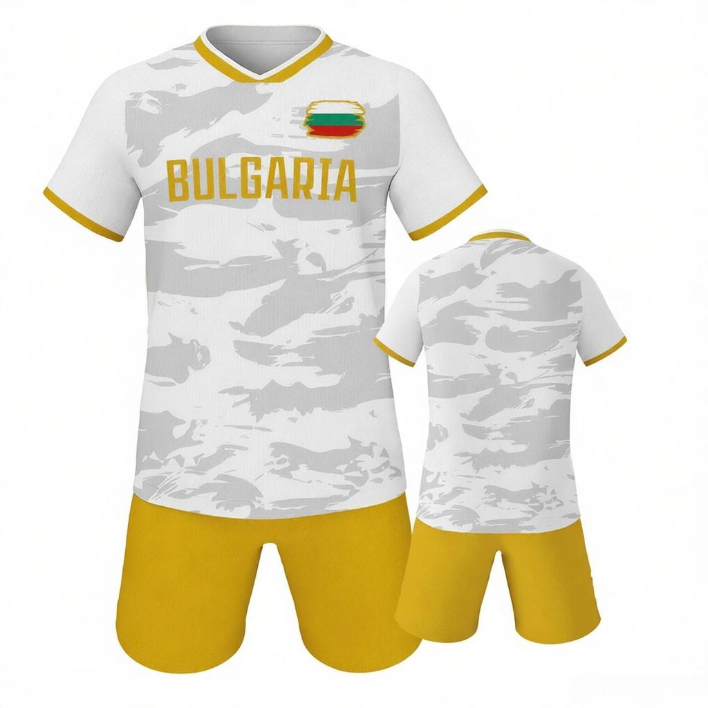 Bulgaria Soccer Jersey and Shorts Set Football Kit Team Uniform