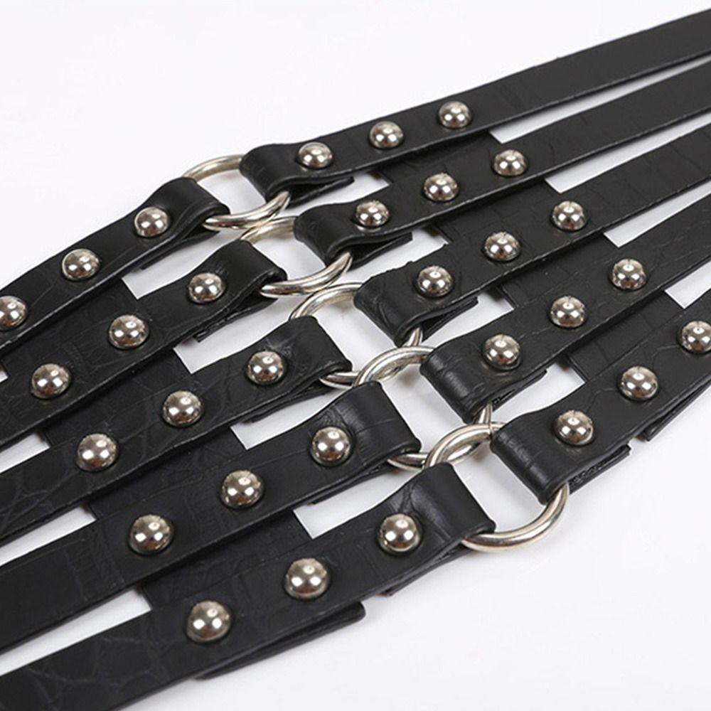 Rivet Decoration Wide Belts Hollow Out Design Corset Belt Fashion Decorative Belt Body Shaper