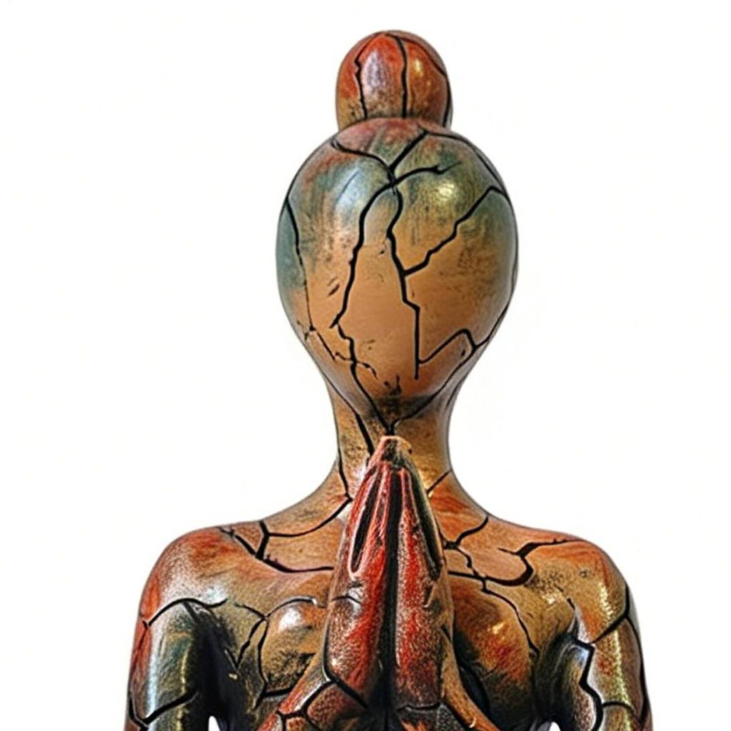 Statua Posa Yoga Decorazione Meditazione Zen Portacandele Scultura Yoga in Resina Ornamento da Tavolo Per Ricercatore Spirituale Mindfulness