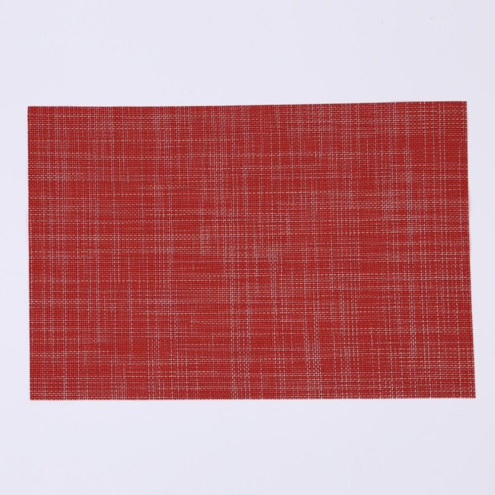 Solid Color Woven Table Mats Washable Fabric Coaster New Water Cup Mat  Kitchen красный