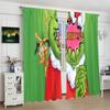 Santa Claus Printed Curtains, Pole Bag Curtains, Christmas Decorations, Home Decorations, Room Decorations