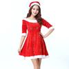Become Christmas Costume Costume Fattened Flocking Christmas Girl Large Size CL Suit