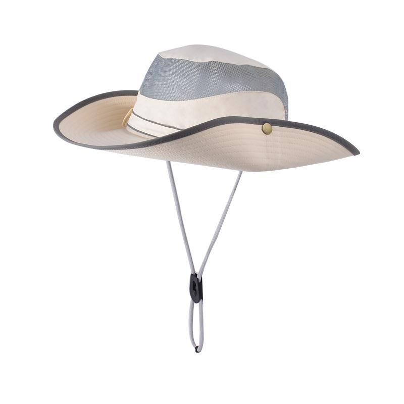 Spring and summer big brim sun hat men and women outdoor mountaineering fishing sun protection hat quick drying waterproof breathable bucket hat