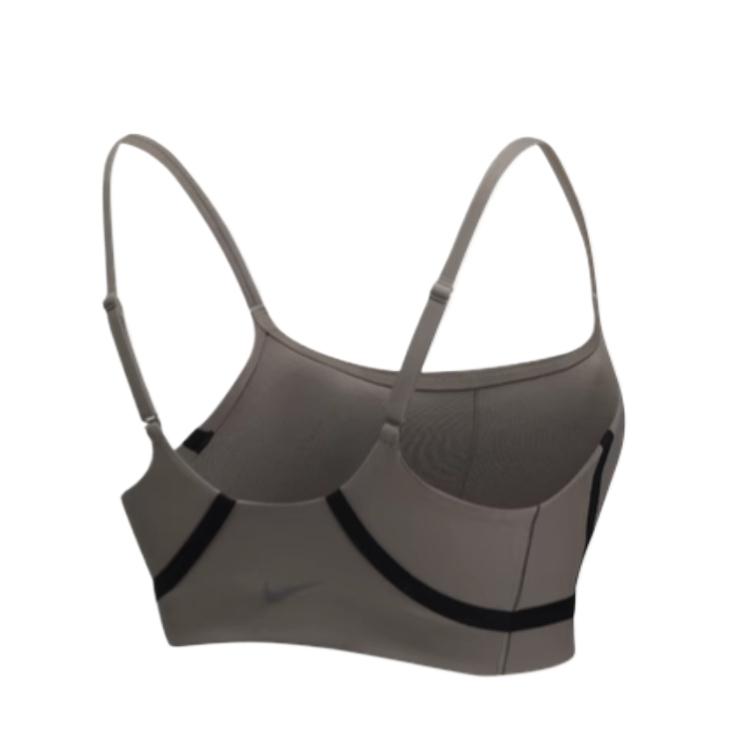 Nike Dri-Fit One Logo Quick-Dry Comfortable Soft Sports Bra Women Underwear Brown Black HF5367-233