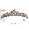 1pc New Simple Bridal Headdress Alloy Rhinestone Leaves Embellished Crown Wedding Hair Accessories Dress Accessories