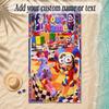 Beach TowelThe Amazing Digital Circus Custom Name Text Personalized Soft Towel for Beach Pool Indoor Home Decor Gift