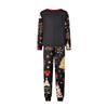 Family Matching Christmas Print Neck Long Sleeve Pajama Set with Pants