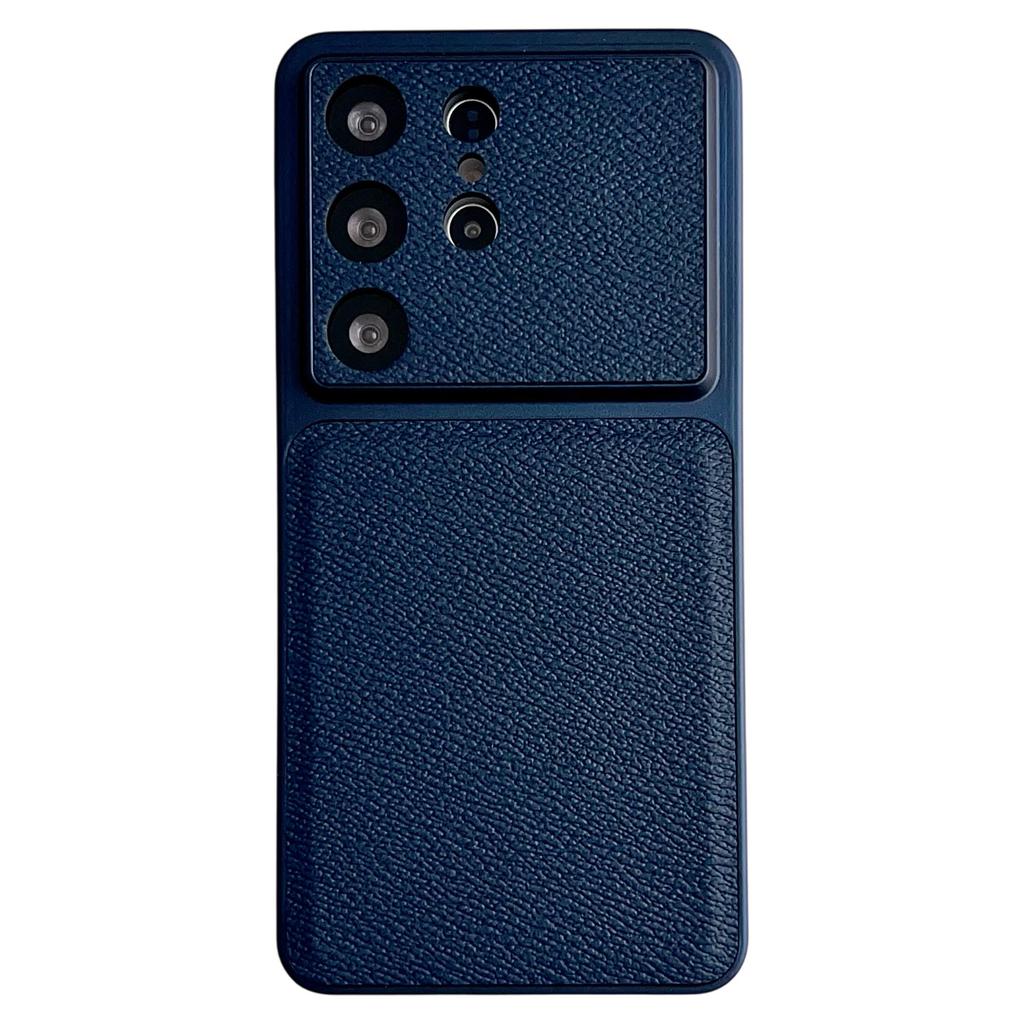 For Samsung Galaxy S26 Ultra Case Precise Cutouts Textured PU Leather Coated PC + TPU Phone Cover
