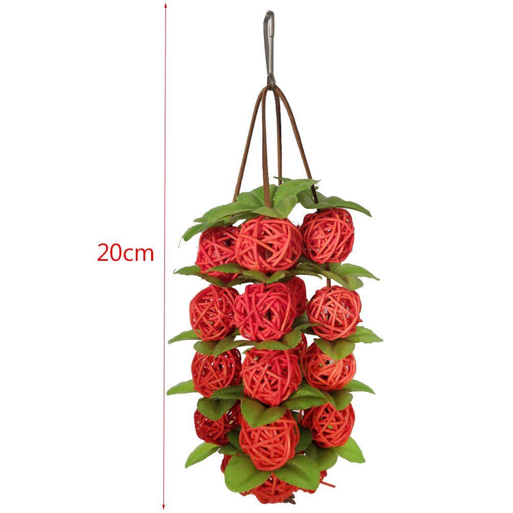 1Pcs Rattan Ball Parrots Interactive Toys Wooden Cockatiel Parrot Molars Toys Bird Cage Accessories