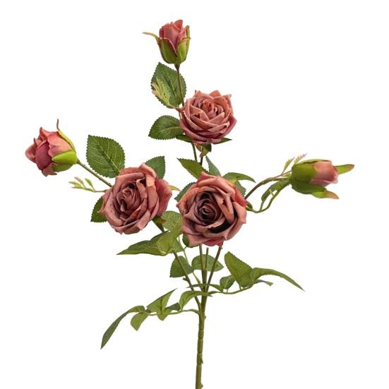 Artificial Roses Flowers for Flower Arrangement Realistic Fake Rose Branches with 4 Head Blooms And 2 Bud for Party Wedding Centerpiece Home Table
